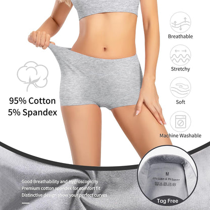 Migbean Boy Shorts Underwear for Women - Boxers for Women, Women'S Cotton Underwear Boyshorts